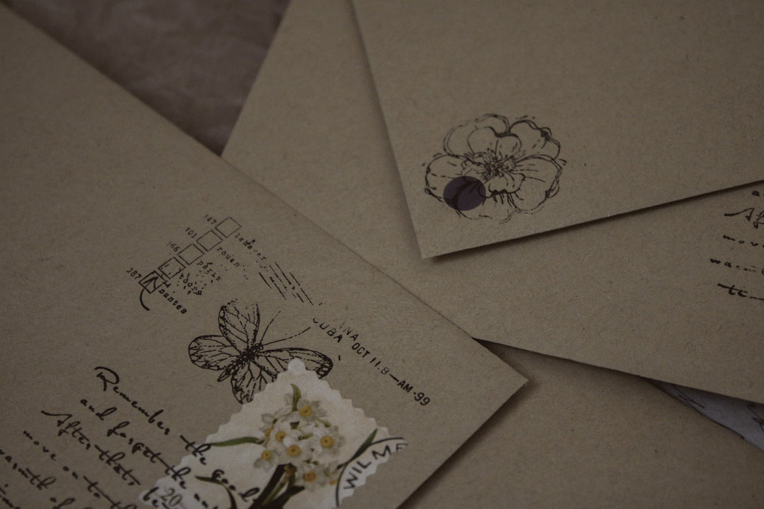 Kraft envelopes and handwritten letters