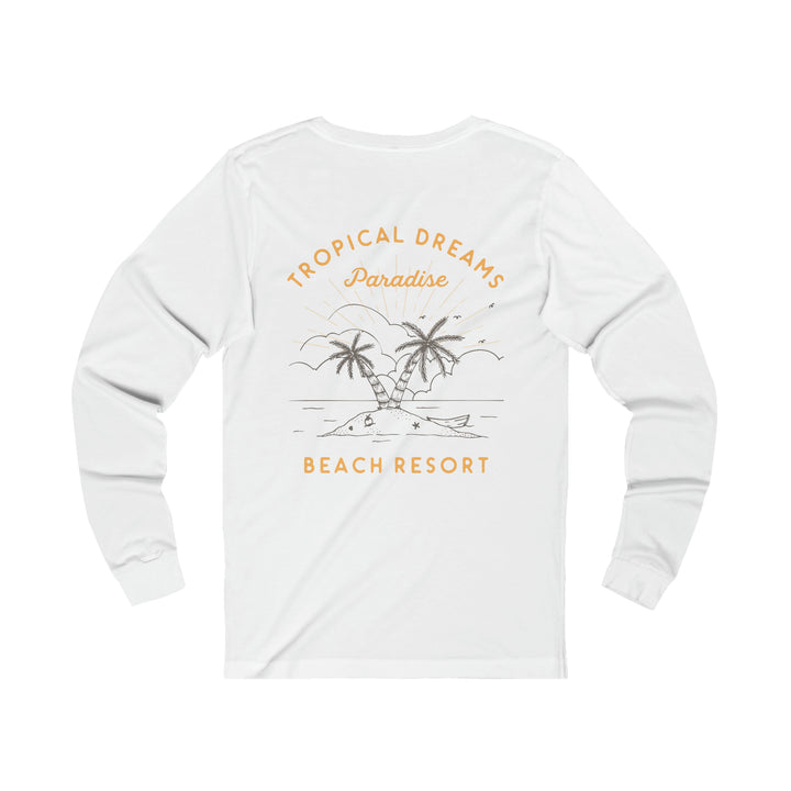 Tropical Dreams Beach Resort Retro Long-Sleeve T-Shirt