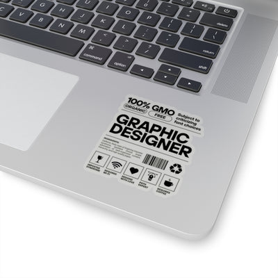 100% Organic Graphic Designer Stickers