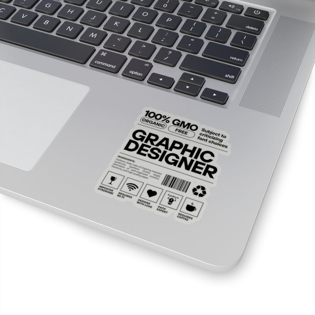 100% Organic Graphic Designer Stickers