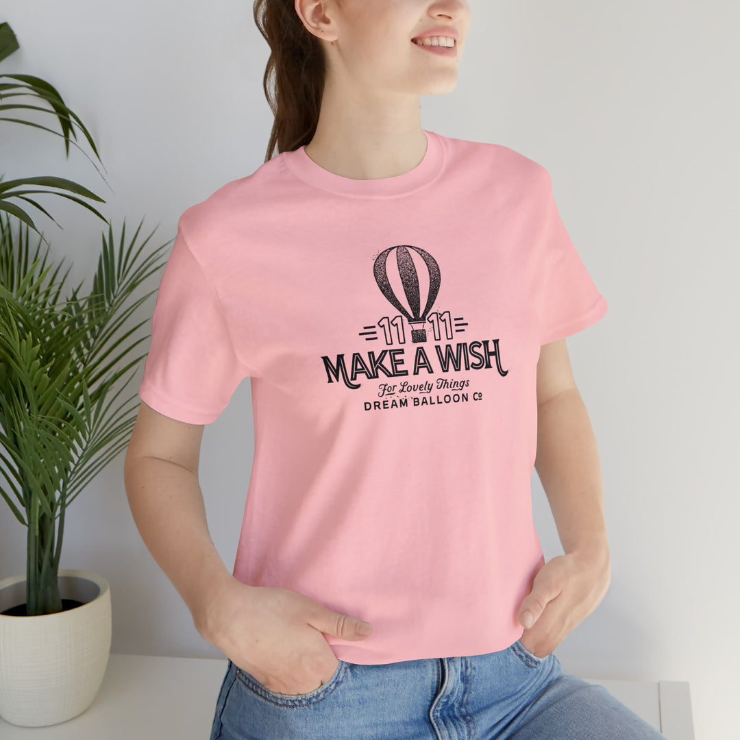 11:11 Make a Wish Air Balloon - Retro Vintage Style Logo T-shirt Tee