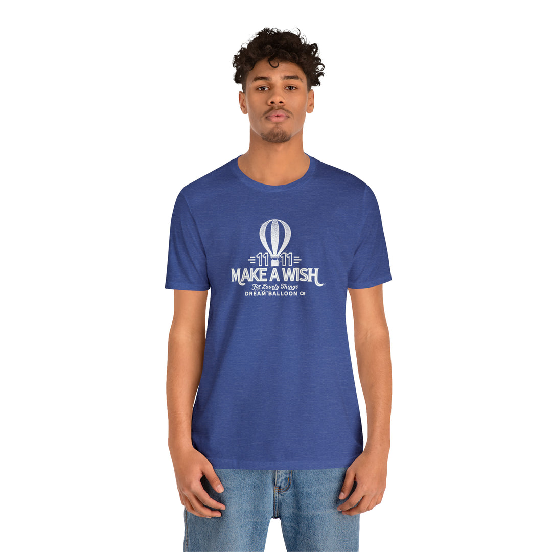 11:11 Make a Wish Air Balloon - Retro Vintage Style Logo T-shirt Tee