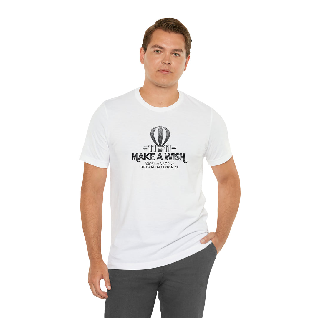 11:11 Make a Wish Air Balloon - Retro Vintage Style Logo T-shirt Tee