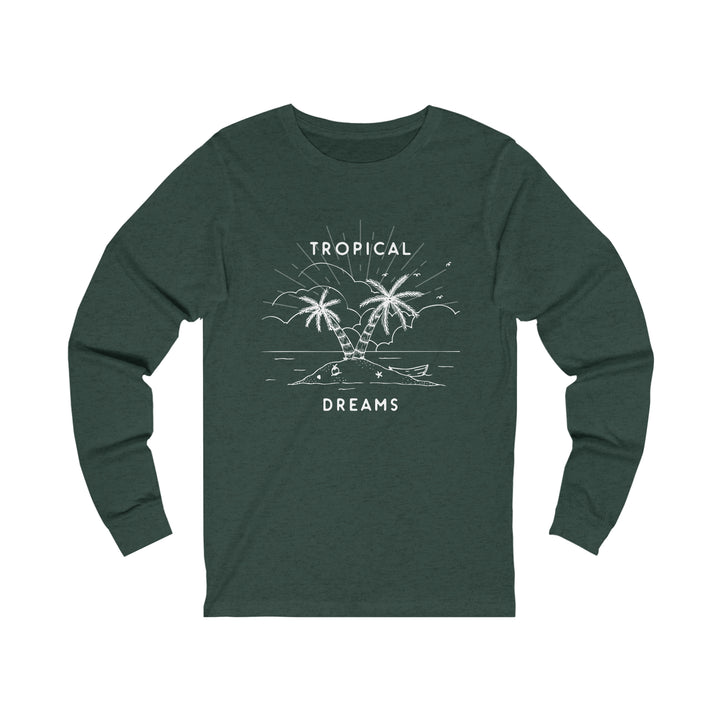 Tropical Dreams Beach Resort Retro Long-Sleeve T-Shirt