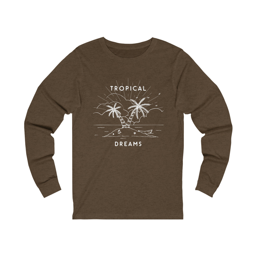 Tropical Dreams Beach Resort Retro Long-Sleeve T-Shirt