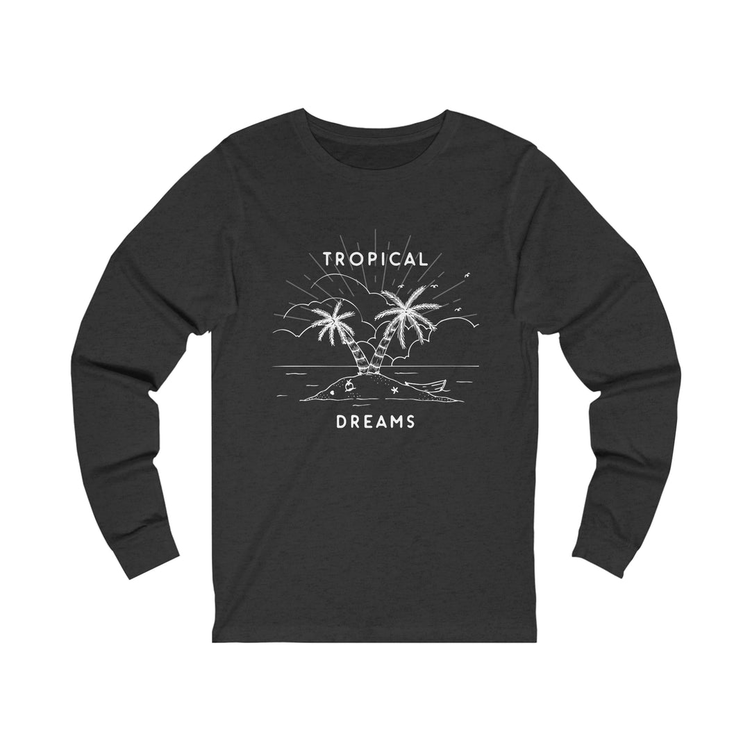 Tropical Dreams Beach Resort Retro Long-Sleeve T-Shirt