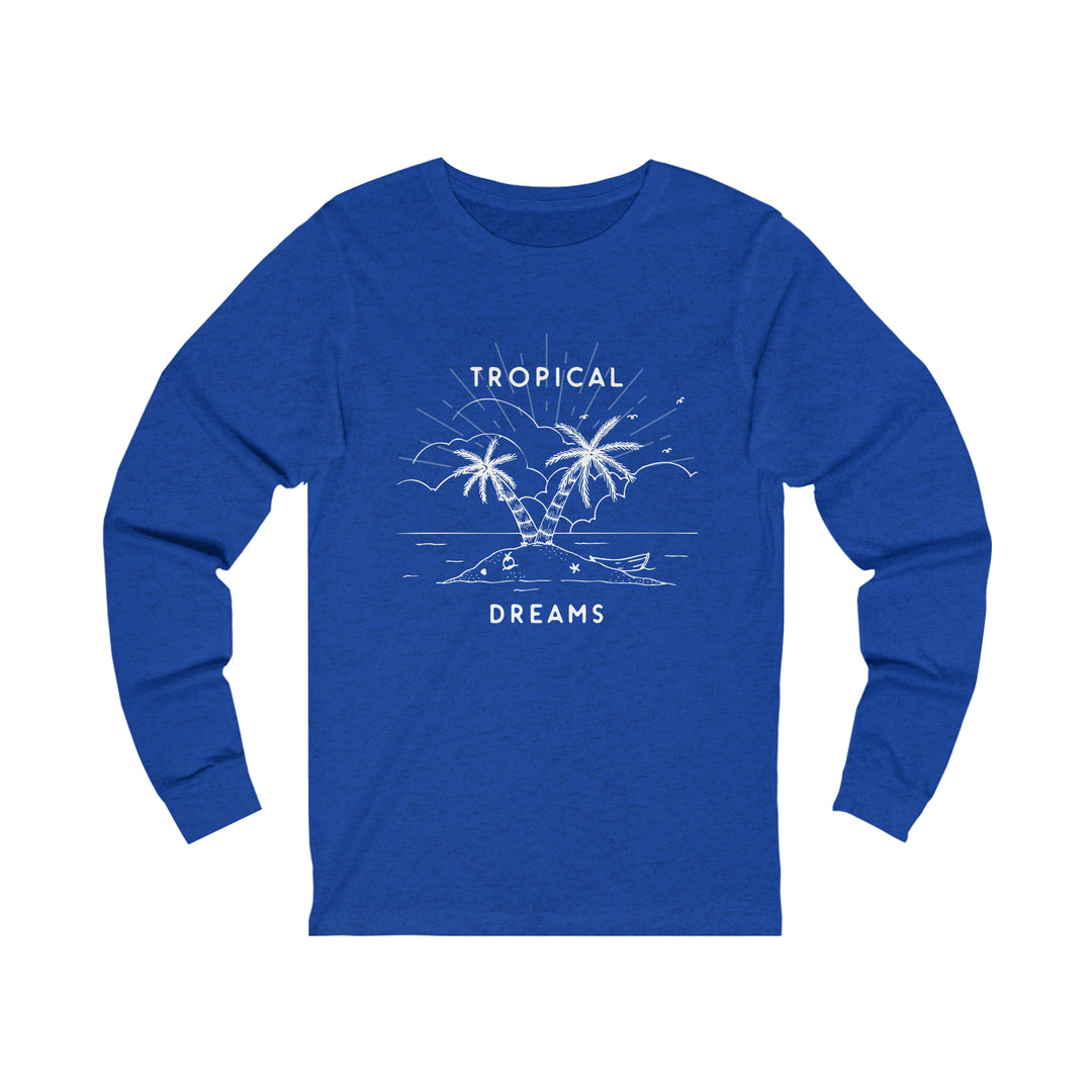 Tropical Dreams Beach Resort Retro Long-Sleeve T-Shirt