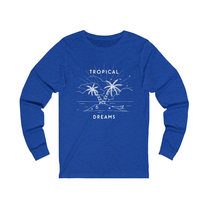 Tropical Dreams Beach Resort Retro Long-Sleeve T-Shirt