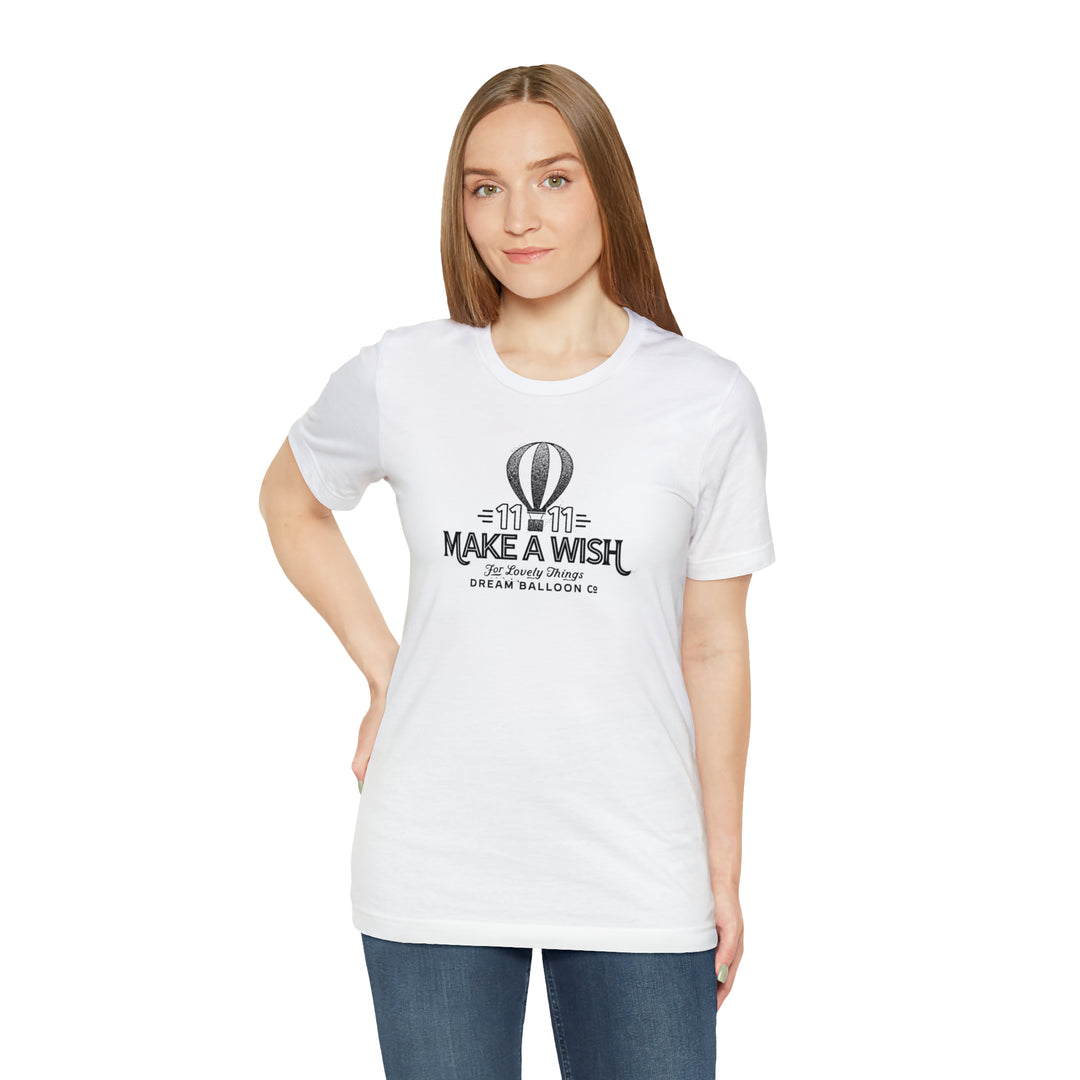 11:11 Make a Wish Air Balloon - Retro Vintage Style Logo T-shirt Tee