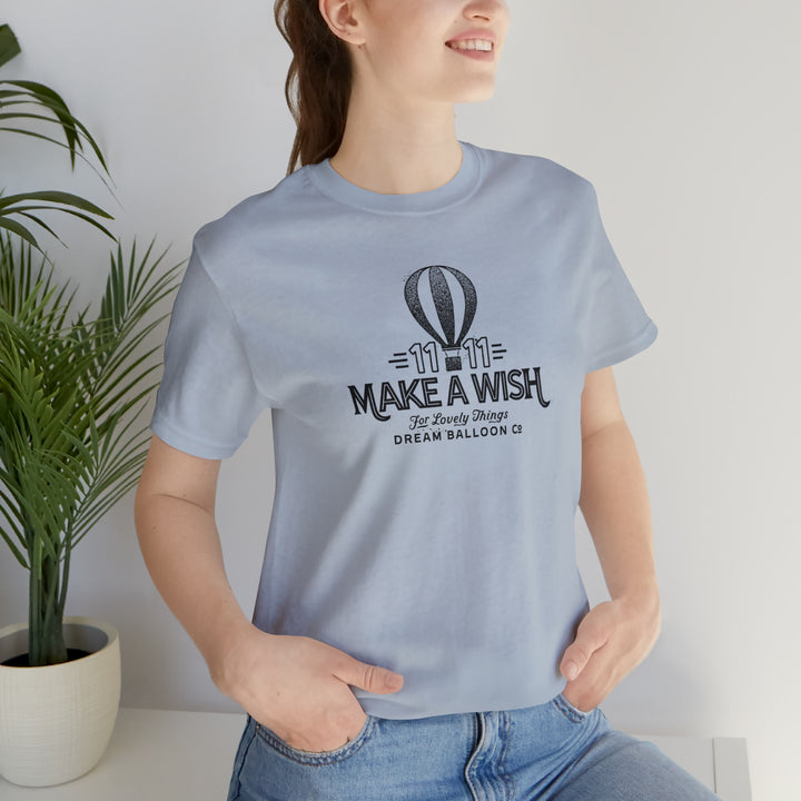 11:11 Make a Wish Air Balloon - Retro Vintage Style Logo T-shirt Tee