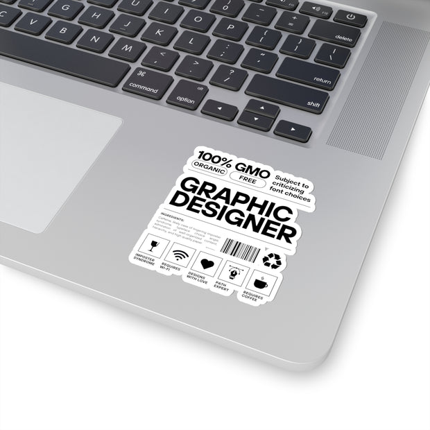 100% Organic Graphic Designer Stickers