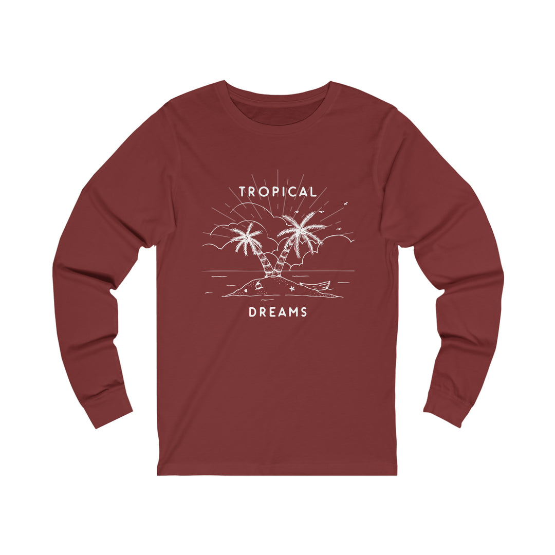 Tropical Dreams Beach Resort Retro Long-Sleeve T-Shirt