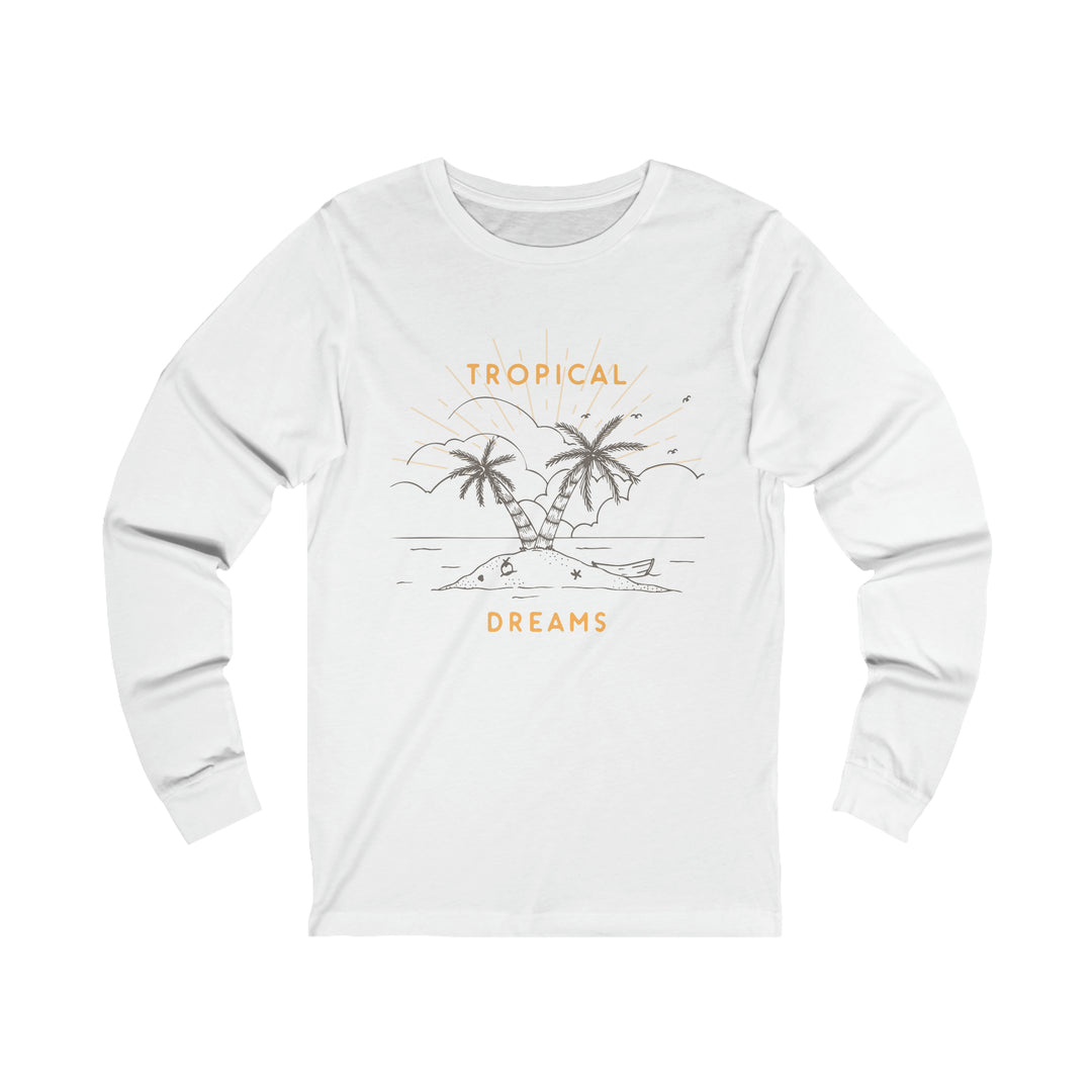 Tropical Dreams Beach Resort Retro Long-Sleeve T-Shirt