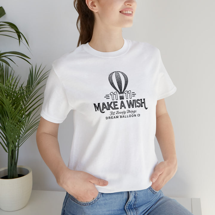 11:11 Make a Wish Air Balloon - Retro Vintage Style Logo T-shirt Tee