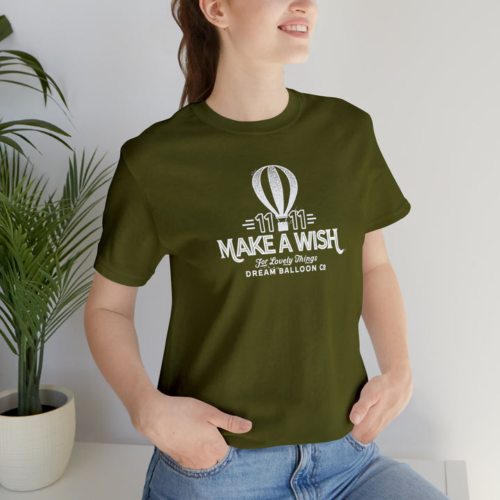 11:11 Make a Wish Air Balloon - Retro Vintage Style Logo T-shirt Tee