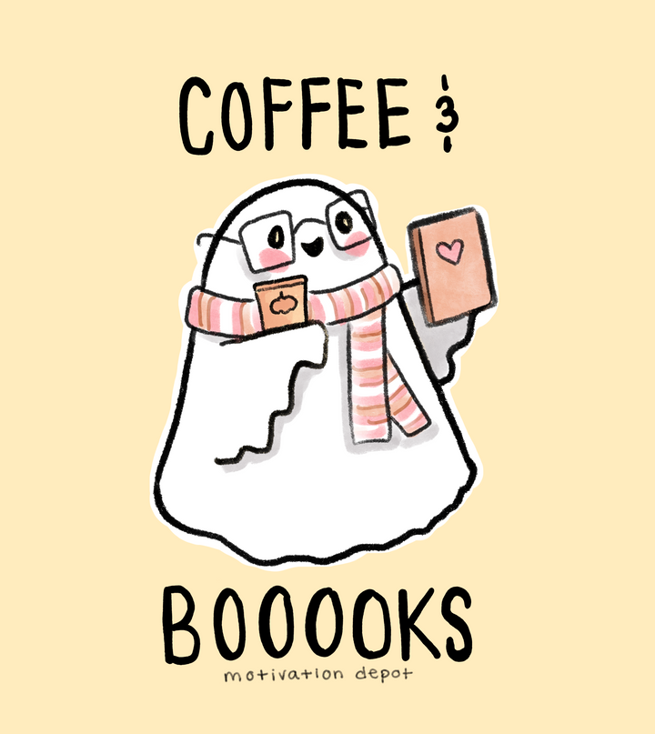 Coffee & Books Ghost T-Shirt