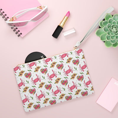 Maryland Crabs + Flowers Pattern Clutch