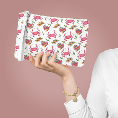 Maryland Crabs + Flowers Pattern Clutch